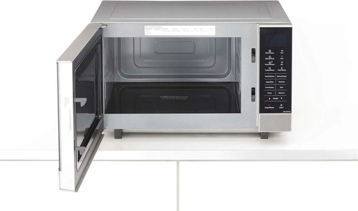 Panasonic Flatbed Inverter Microwave 27L w/ LED Light 16 Programs 1000W