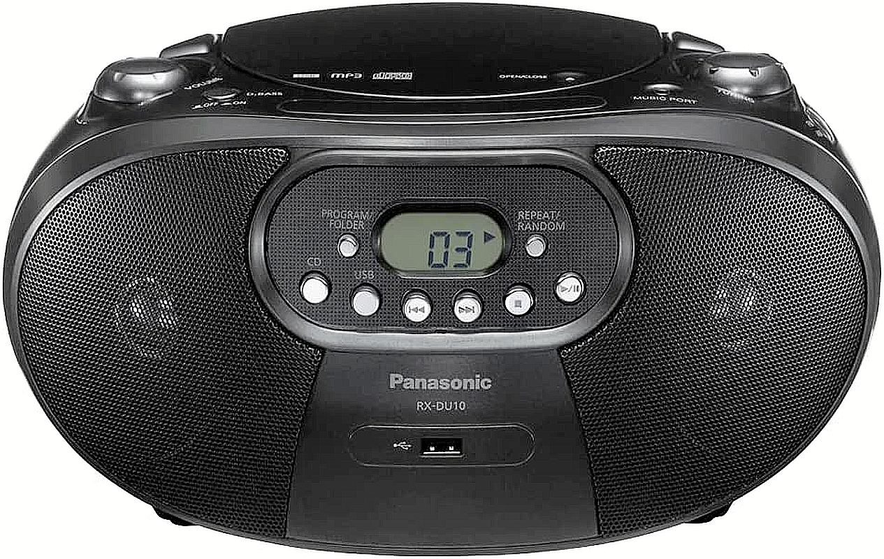 Panasonic RX-DU10 Portable AM/FM Radio with CD Player Black