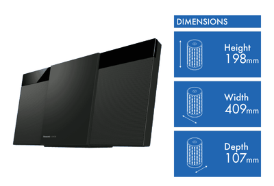 Panasonic SC-HC302GN-K Micro Stereo System with DAB+ Digital Bluetooth Radio - Refurbished