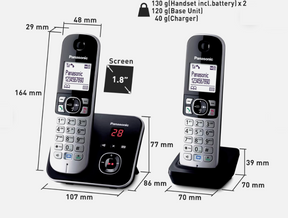 Panasonic Cordless Phone Twin Pack KXTG6822ALB