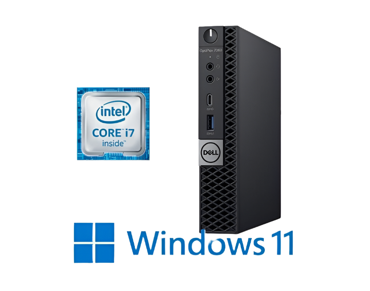 Dell Optiplex 7060 Micro PC Intel i7 8700T 16G 256G SSD USB-C Win 11