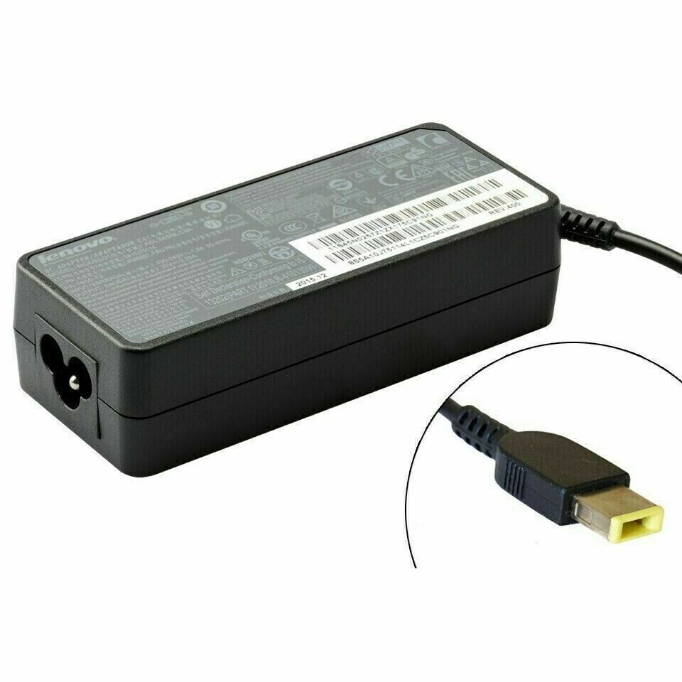 Genuine Lenovo 45W charger yellow Square Tip 20V 2.25A- AC Adapter + Power Cable