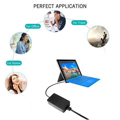 Genuine Microsoft Surface Pro 2 3 4 5 6 7 8 X Go Book Laptop Charger Power Adapter