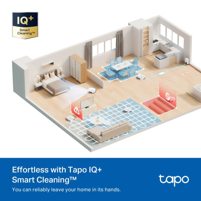 Tapo RV20 Max Plus MagSlim LiDAR Robot Vacuum and Mop with Auto-Empty Dock - White - Refurbished