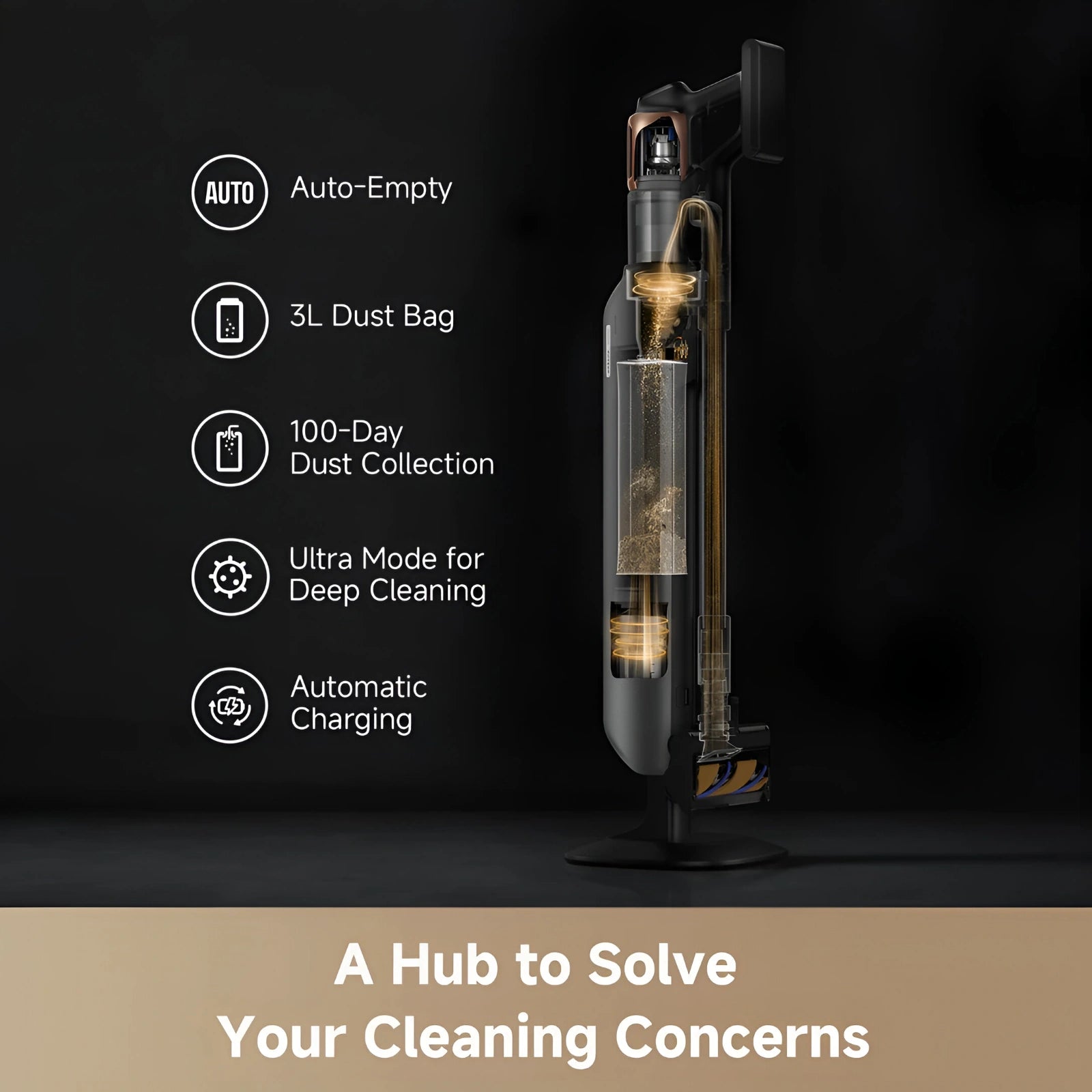 Dreame Z20 Station Cordless Vacuum and Dock - Black - Refurbished